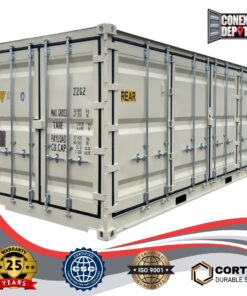 side view of a 20ft side opening shipping container