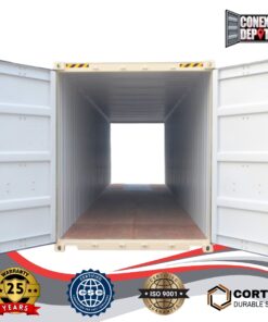 40ft double door shipping container with doors open
