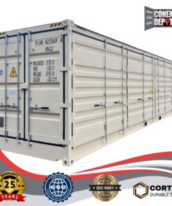 view of a 40ft high cube side opening shipping container