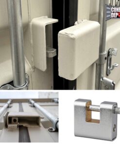 Shipping Container Lock Box with padlock