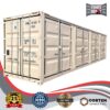 a four door side opening shipping container