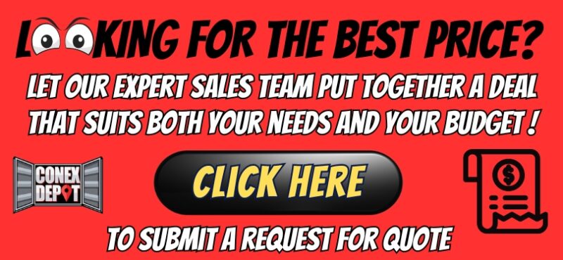 Best price offer on a shipping container